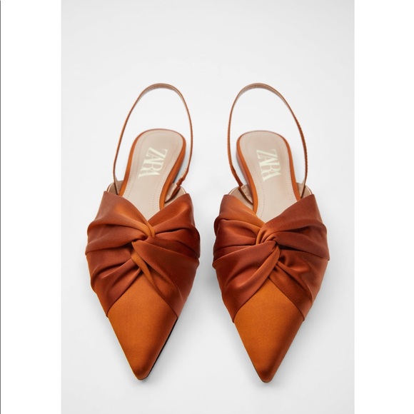 Zara Shoes - Burnt orange Zara flat point toe shoe